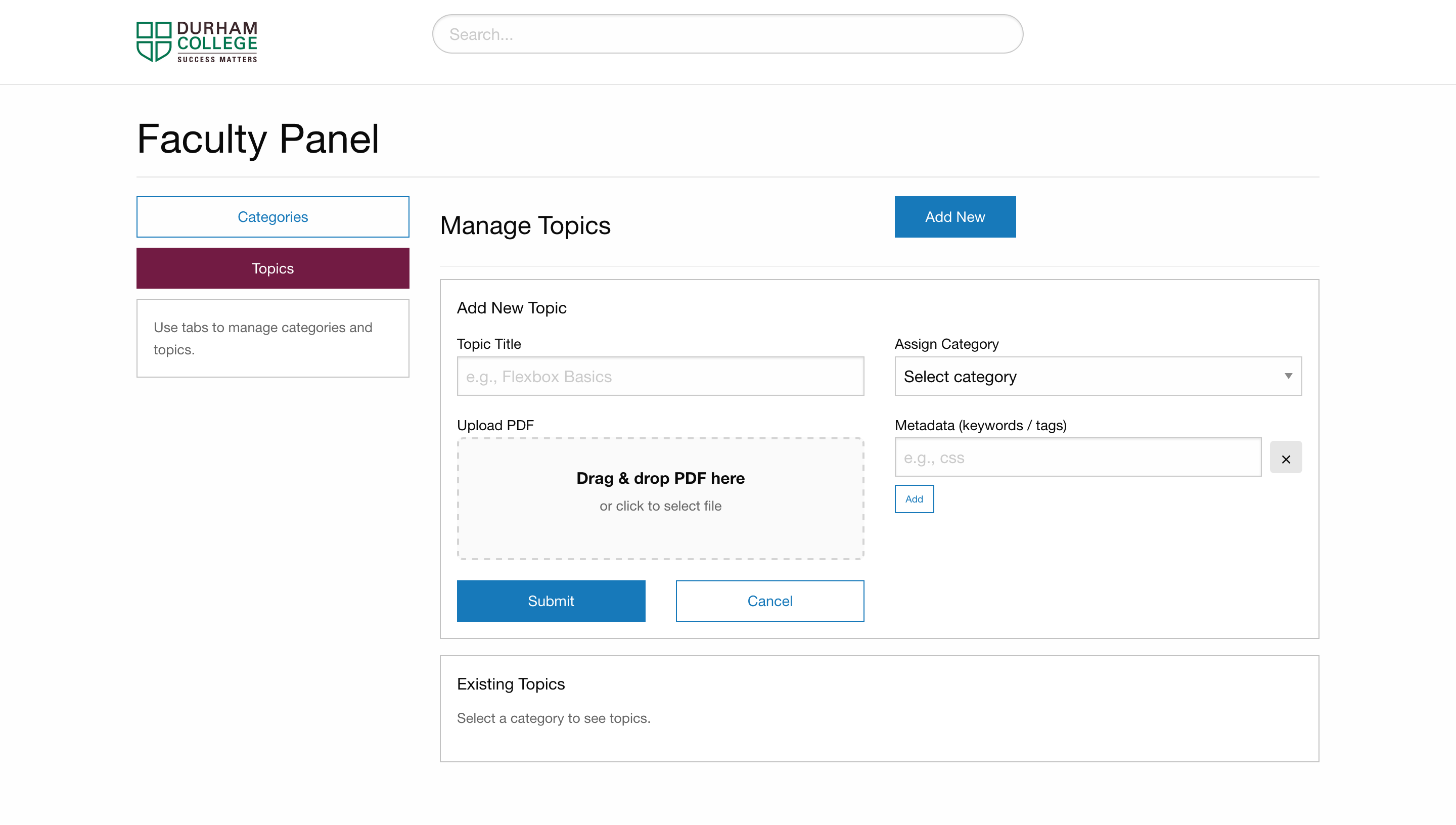 Faculty Knowledge Resource Platform